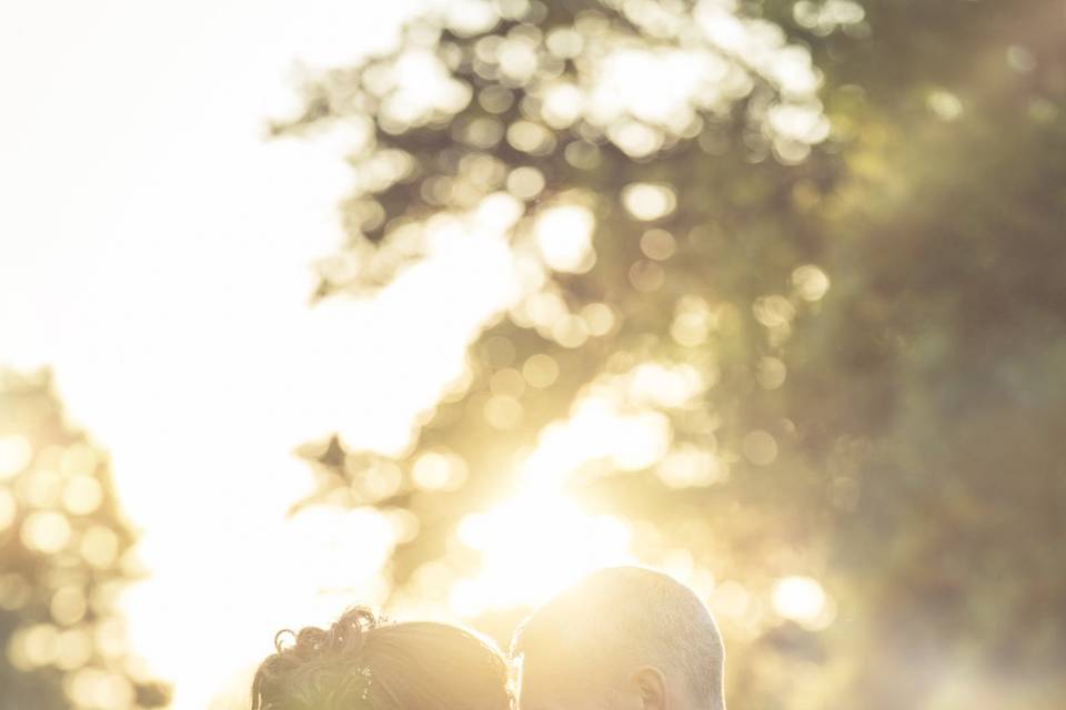 Couple couché de soleil