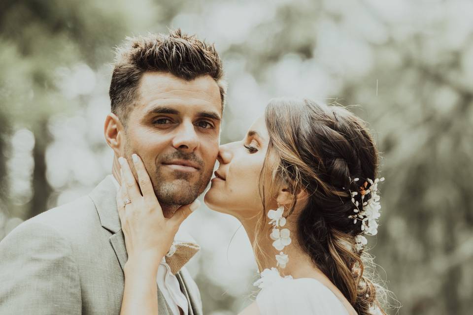 Bisou de la mariée