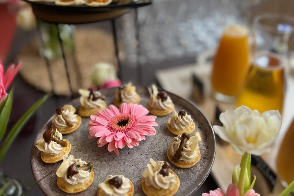 Blini mousse de champignon