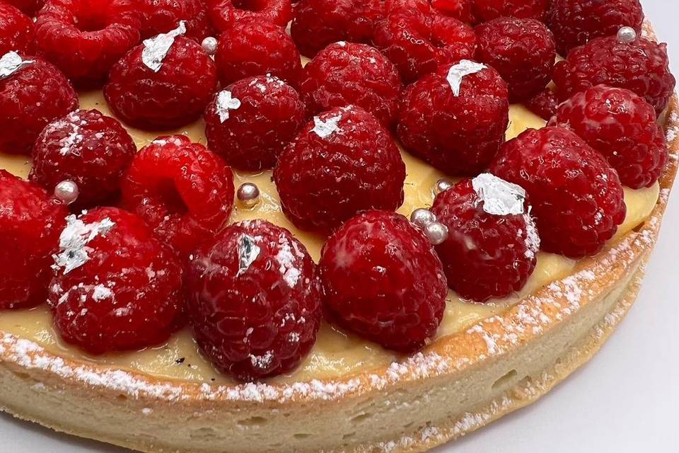 Tarte fraîche framboise