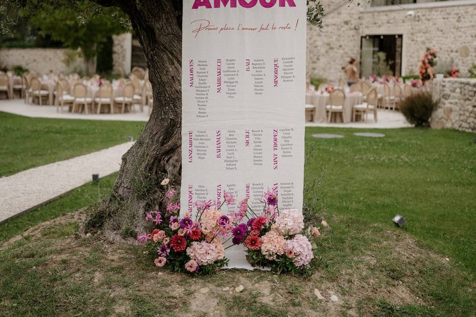 Plan de table tissus