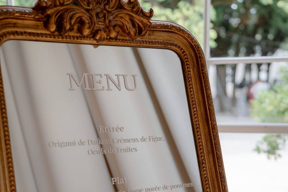 Miroir menu