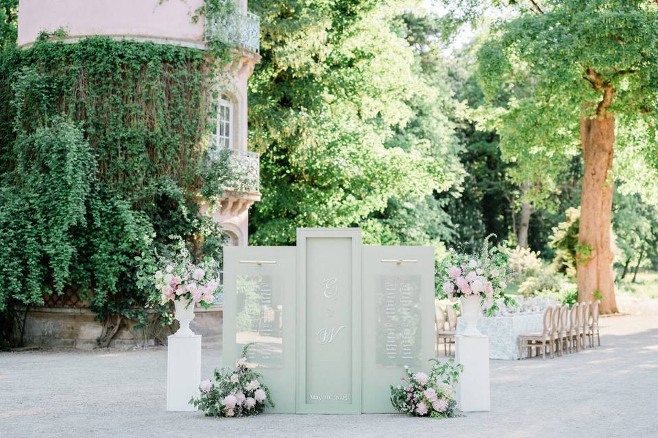 Plan de table british garden