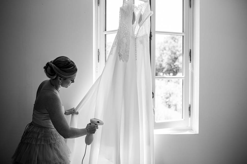 Préparatif de la robe