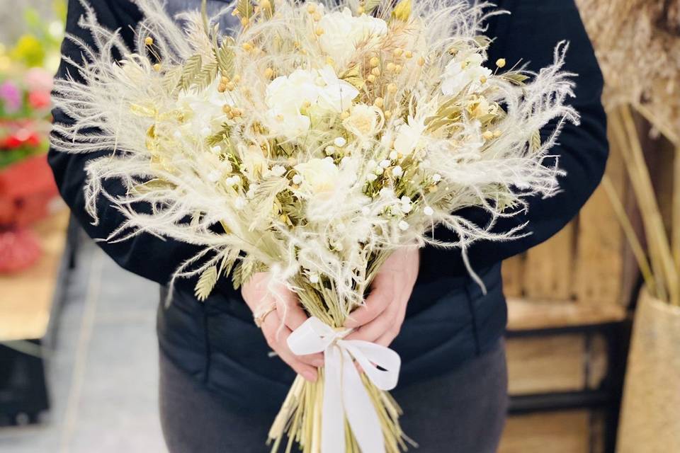 Bouquet de mariée séché