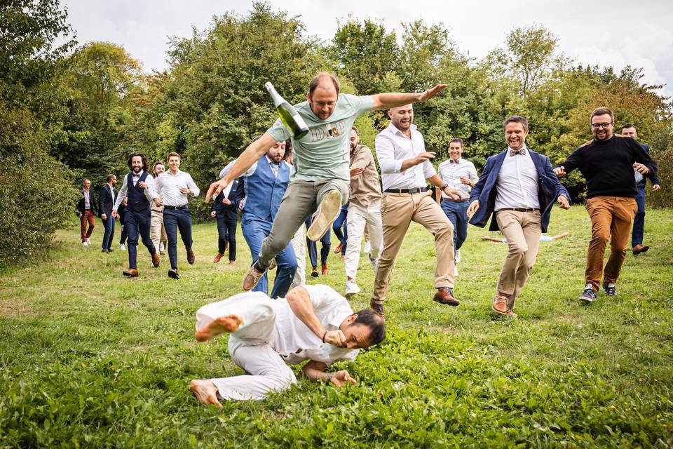 La course de la bouteille