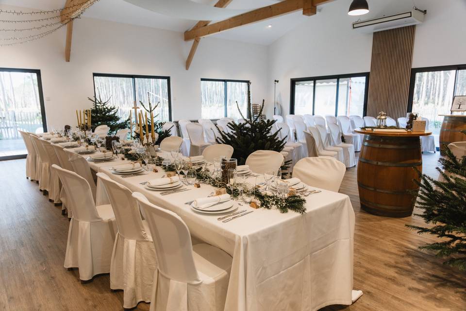 Mariage vert et blanc