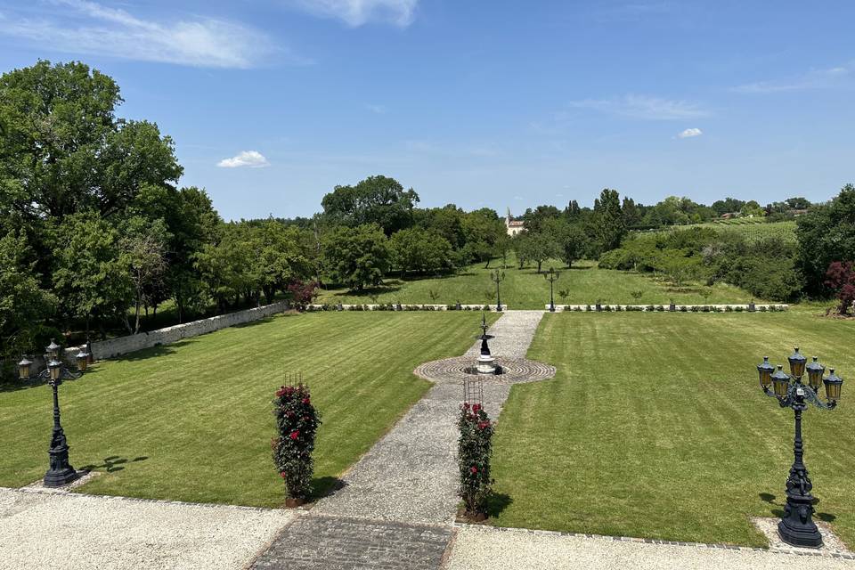 Vue sur le jardin du Château