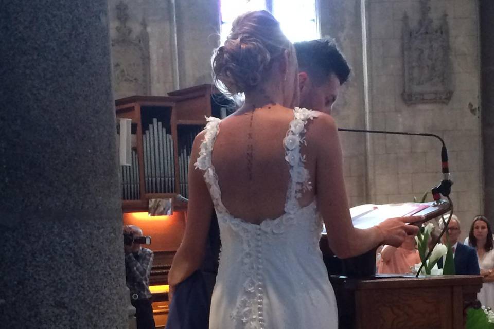 Robe de mariée incrustation