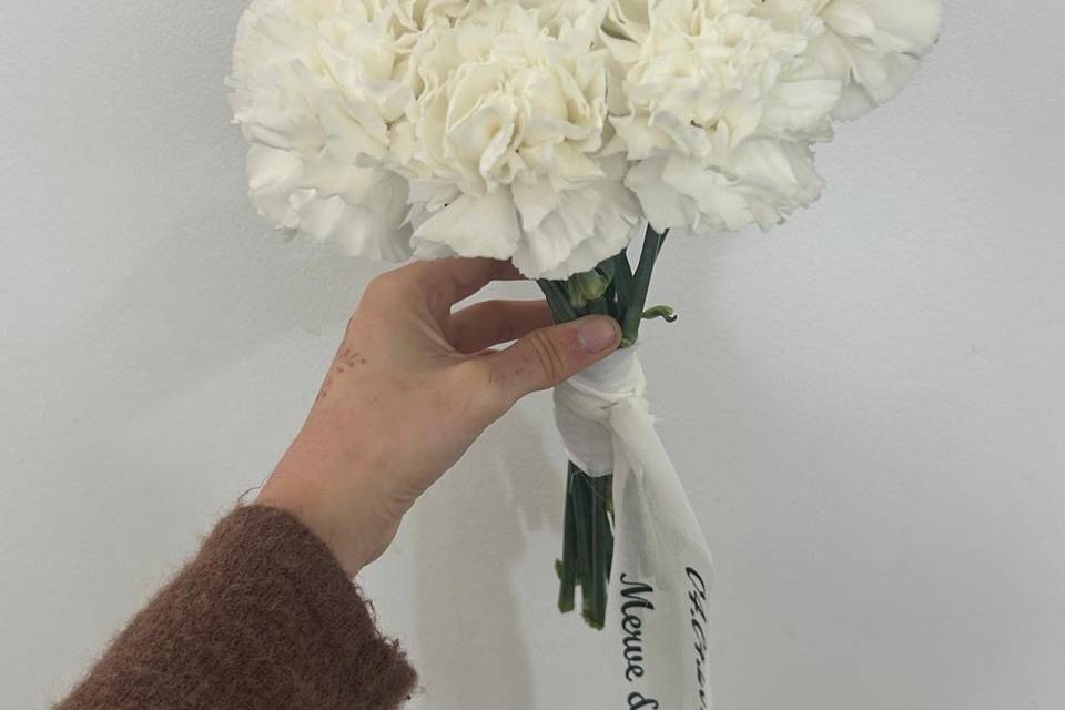 Bouquet de mariée œillet