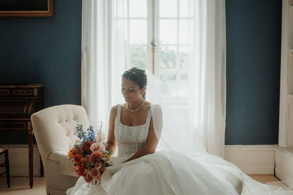 Photo de la mariée préparatifs