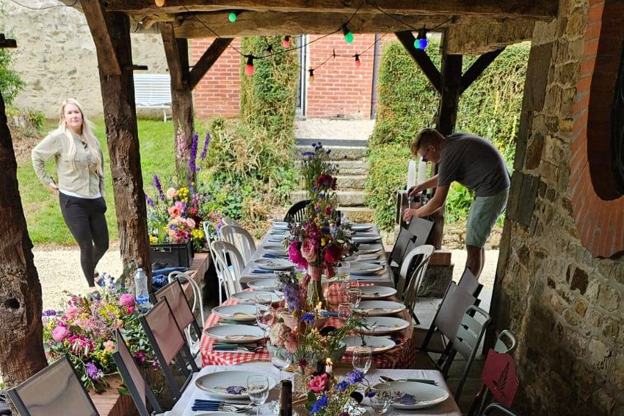 Table sous galerie