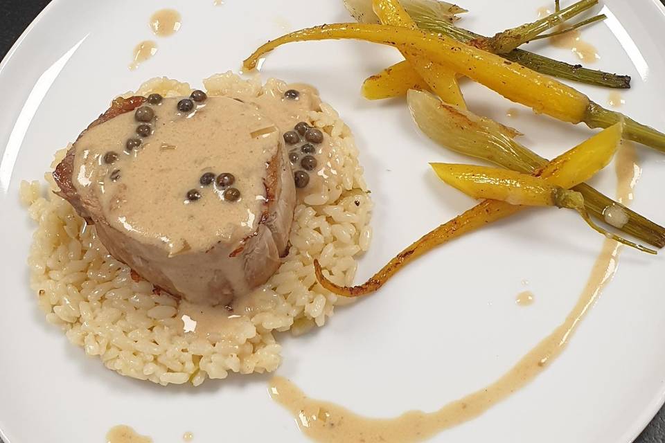 Médaillon de veau sauce morill