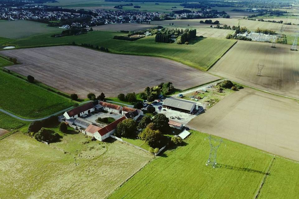 Vue aérienne ferme de passy