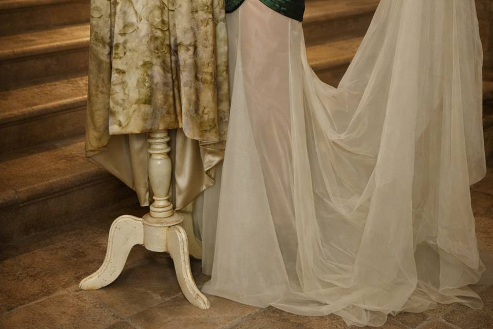 Robe-corset émeraude