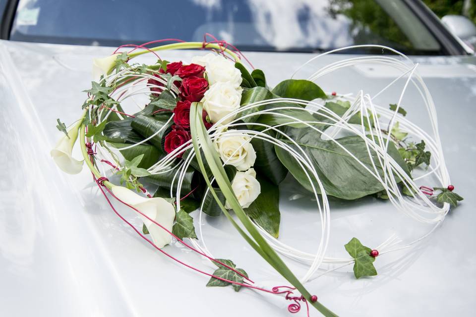 Petite ventouse ronde - Mariage - Voiture - Art floral et décoration