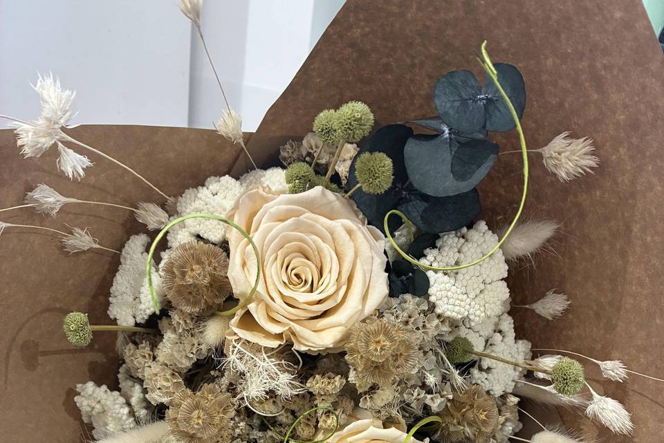 Bouquet mariée fleurs Séchées