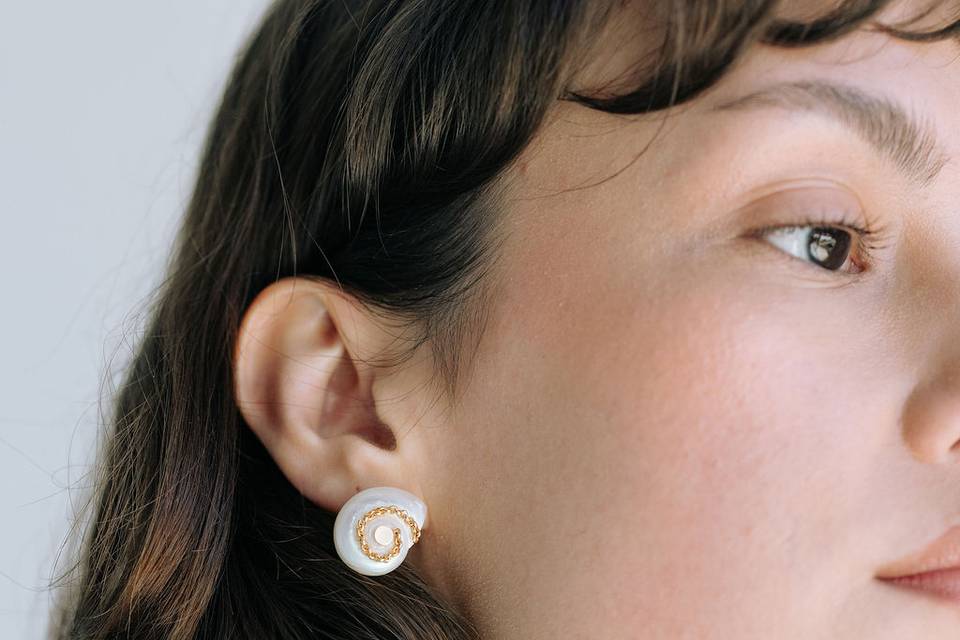 Boucles Céleste en coquillage
