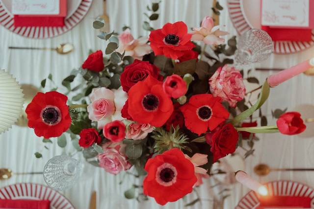 Décoration rouge amour