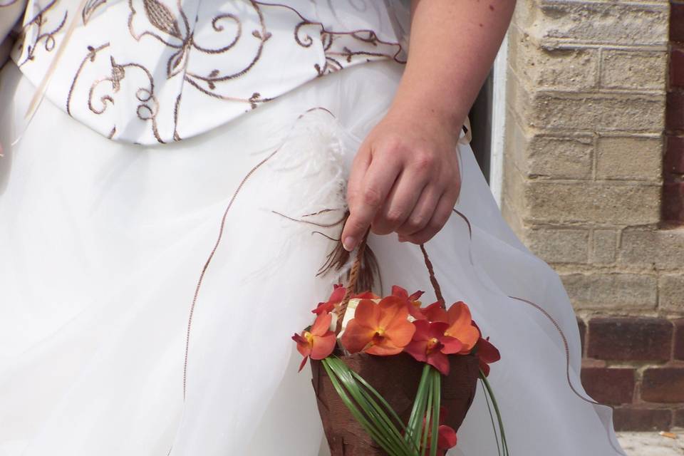 Bouquet de mariée sac