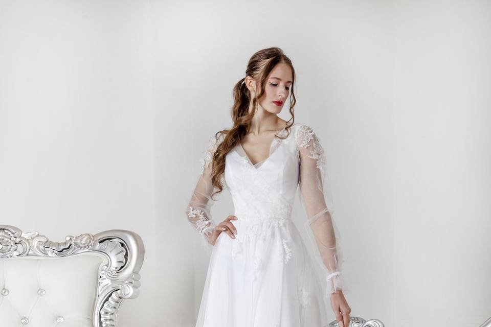 Robe de mariée à manches