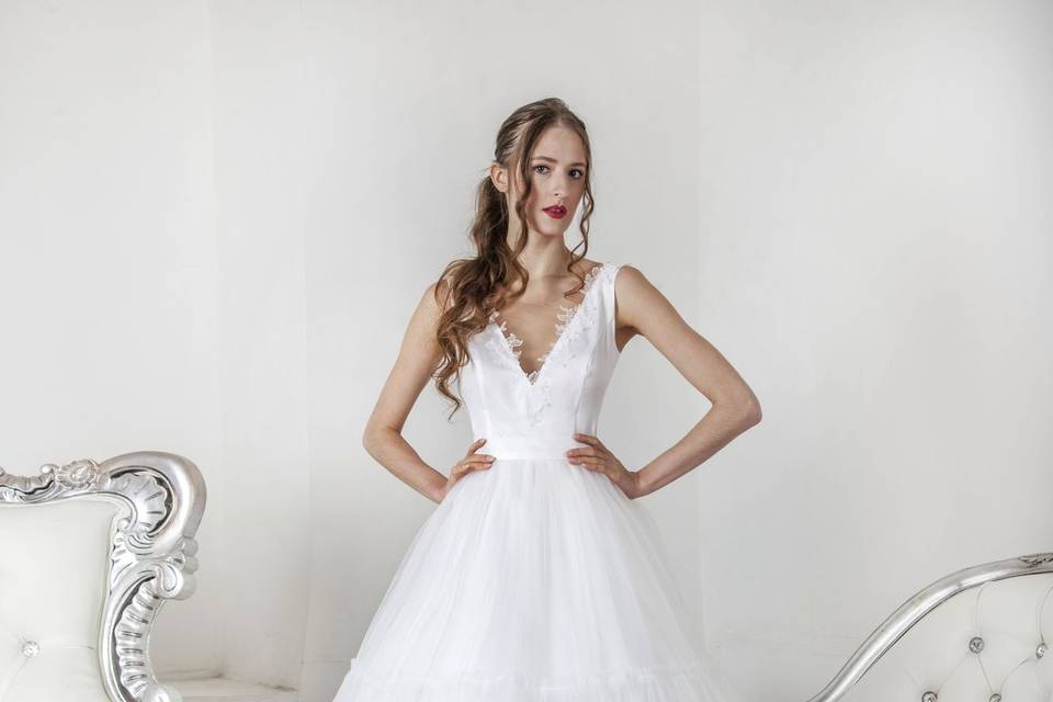 Robe de mariée à volats