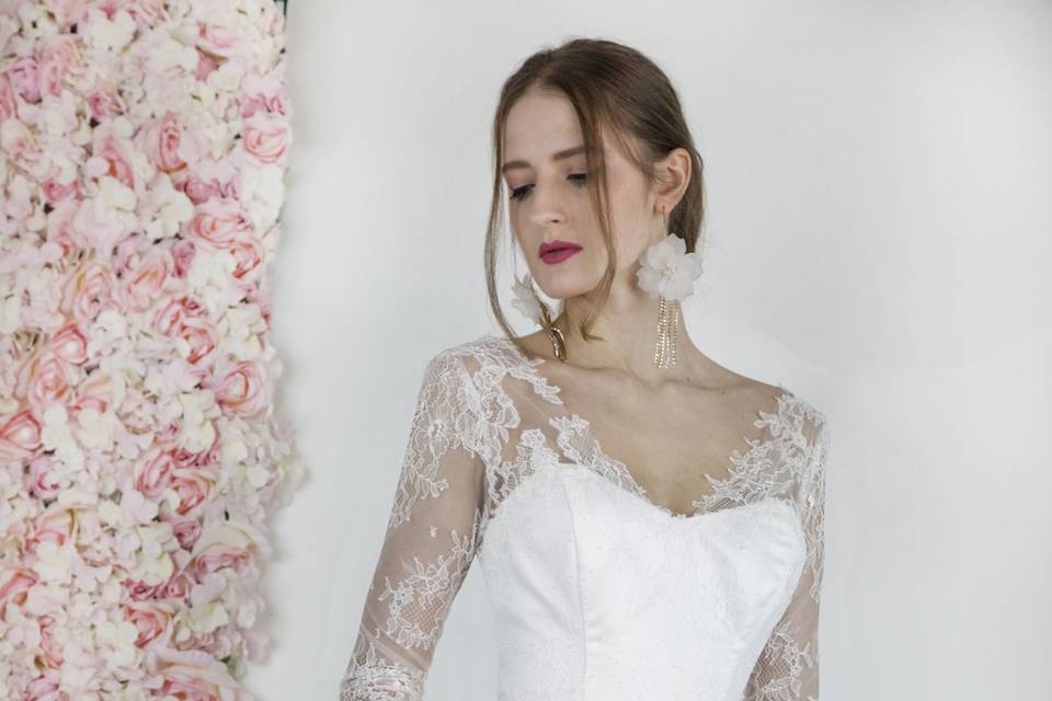 Robe de mariée manches longues