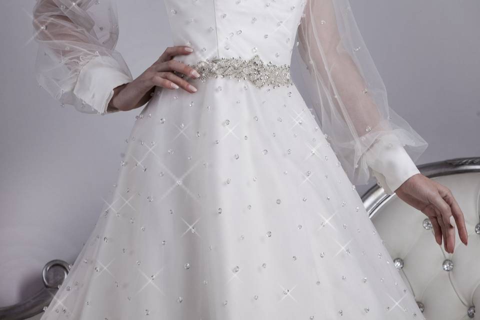 Robe de mariée à cristaux