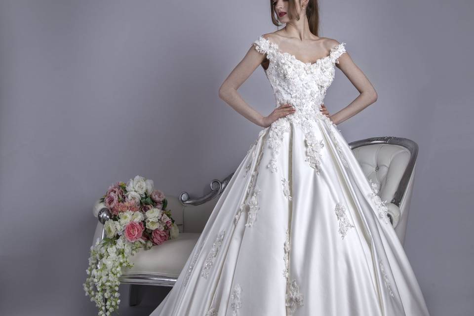 Robe de mariée épaules dégagés