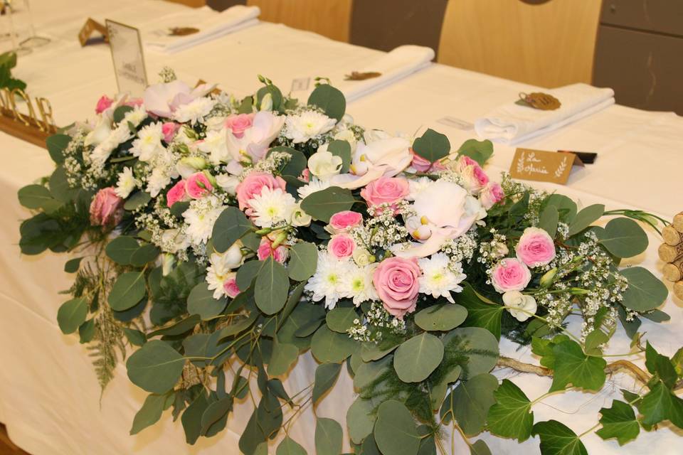 Centre de table des mariés