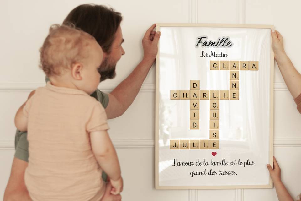 Cadre scrabble personnalisé