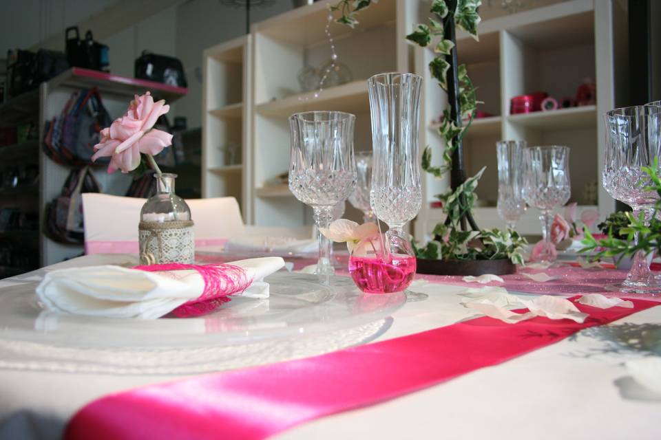 Déco table romantique