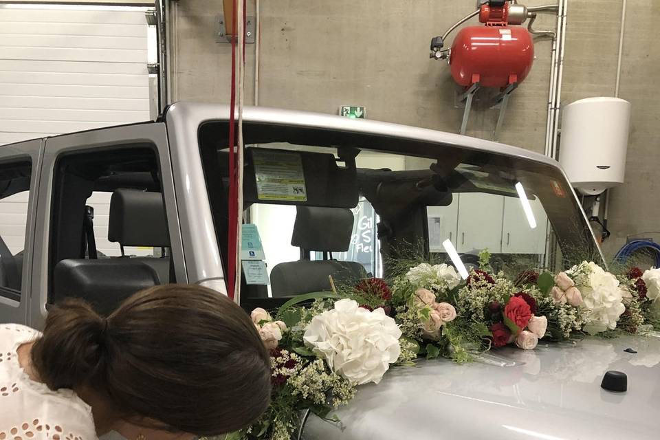 Décor de capot de voiture