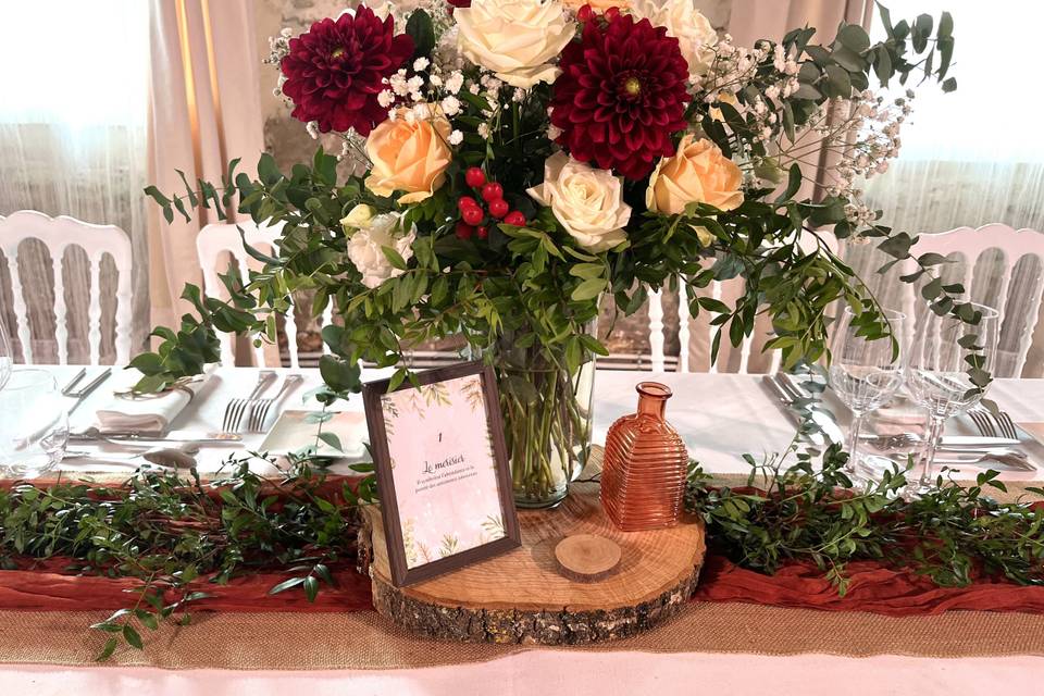 Fleurs table d’honneur