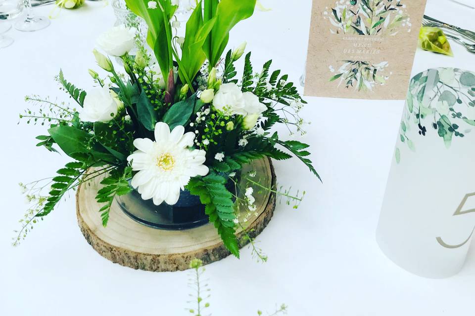 Composition florale de table