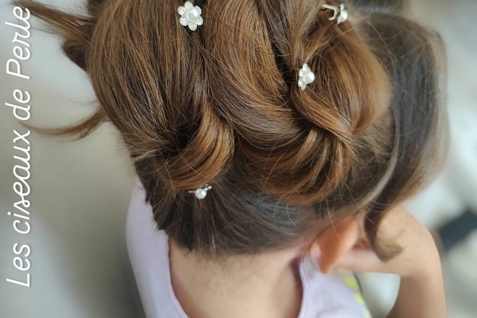 Chignon demoiselle d'honneur