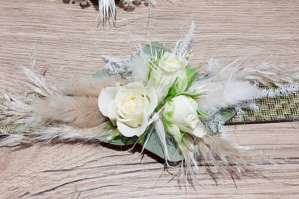 Bouquet de mariée et peigne