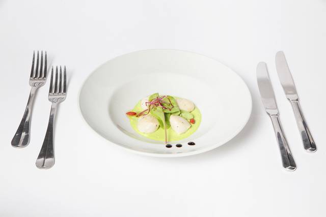 Saint Jacques, velouté d'asperge