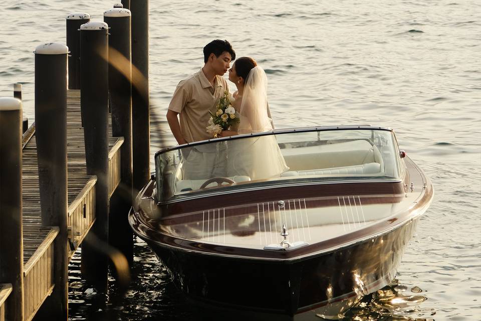 Mariage au lac de Côme, Italie