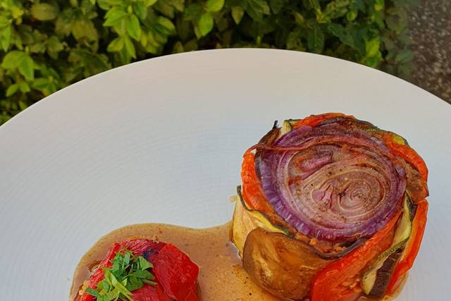 Canard confit et tian