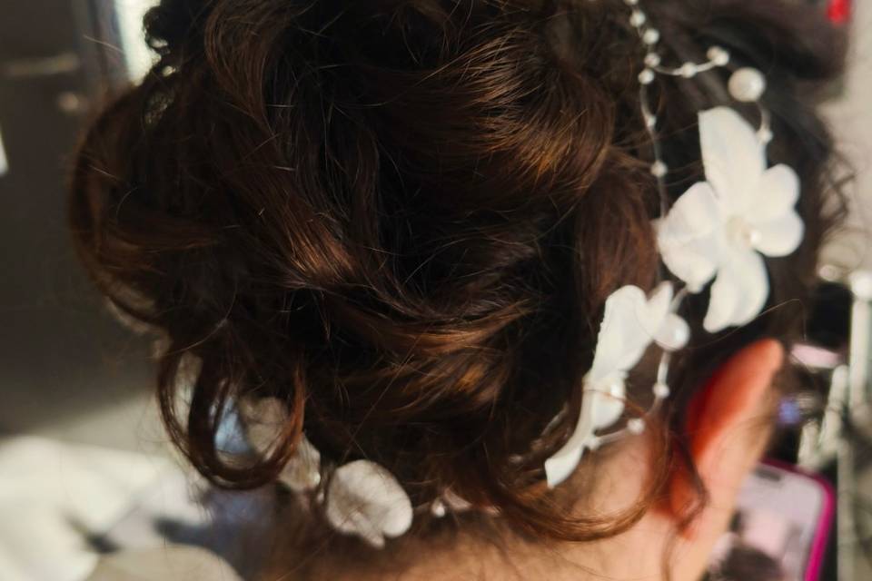 Chignon bouclé