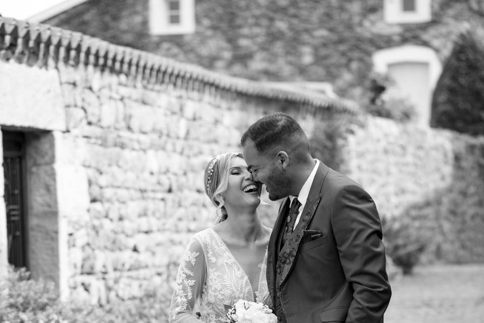 Couple en noir et blanc