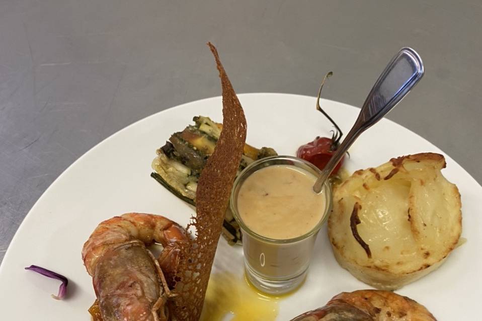 Filet de veau aux langoustines