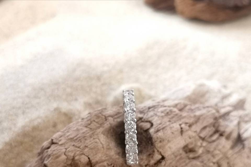 Or blanc 750- Diamants