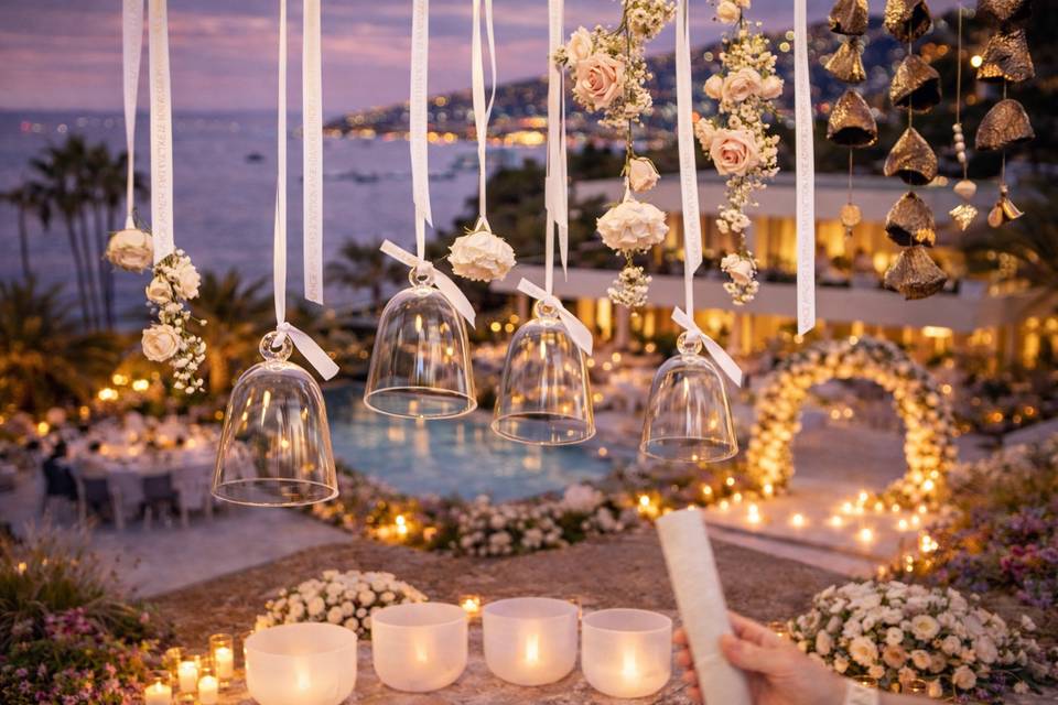 Crystal curtain wedding