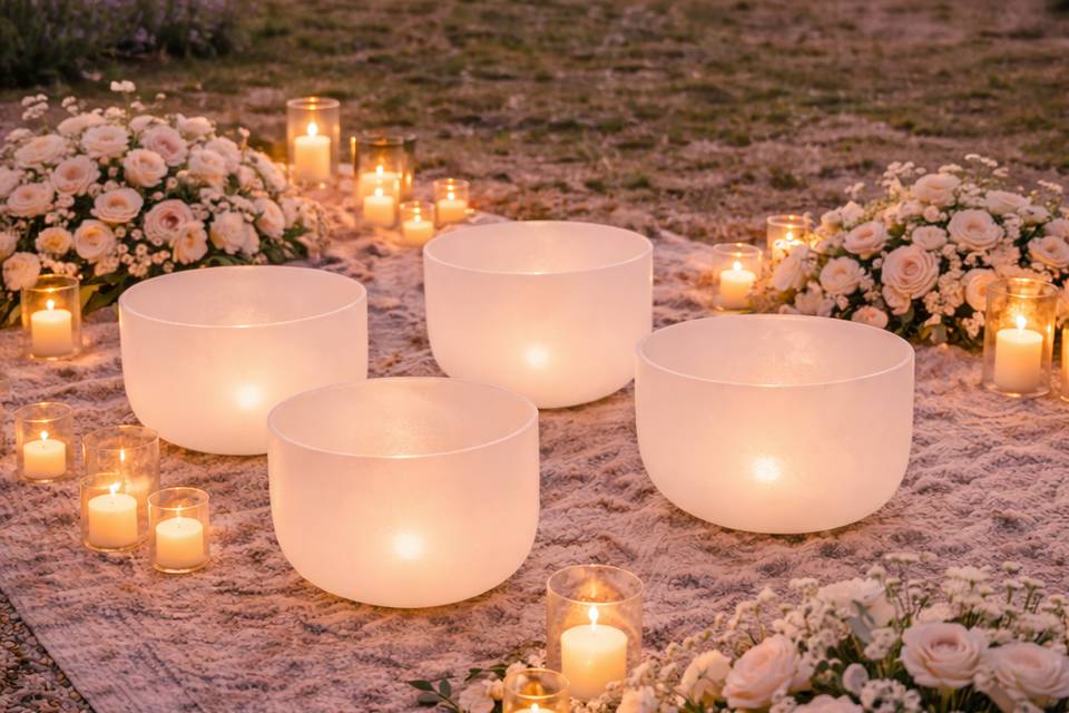 Scénographie mariage cristal