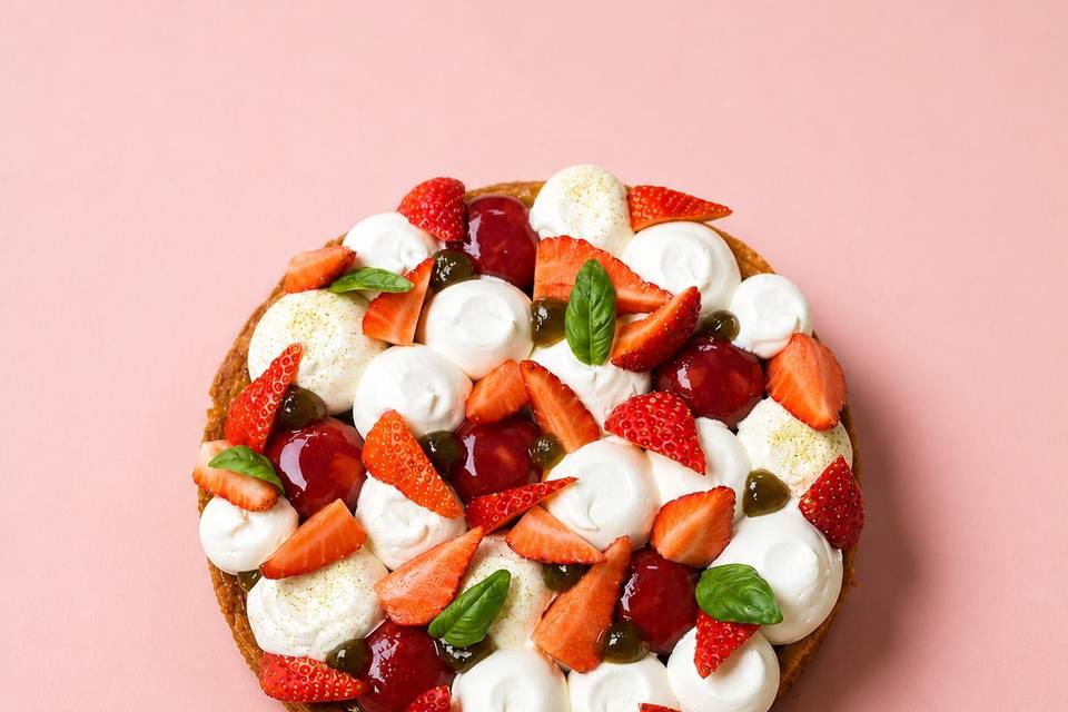Tarte fraise basilic
