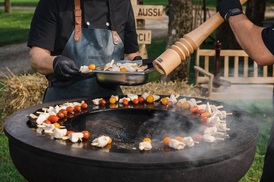 Préparation des plats, vue complète