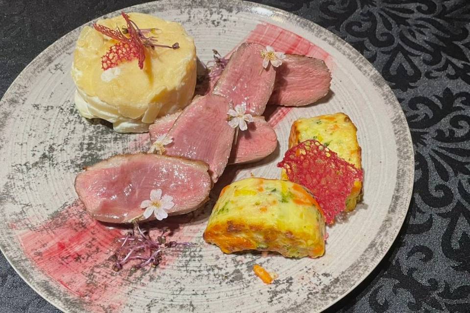 Magret canard gratin