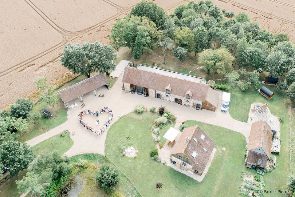 La ferme vue du ciel